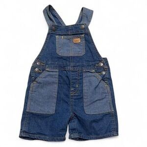 Lee Toddler Denim Shortalls Overalls Blue Jean One Piece Shorts 24M Pockets